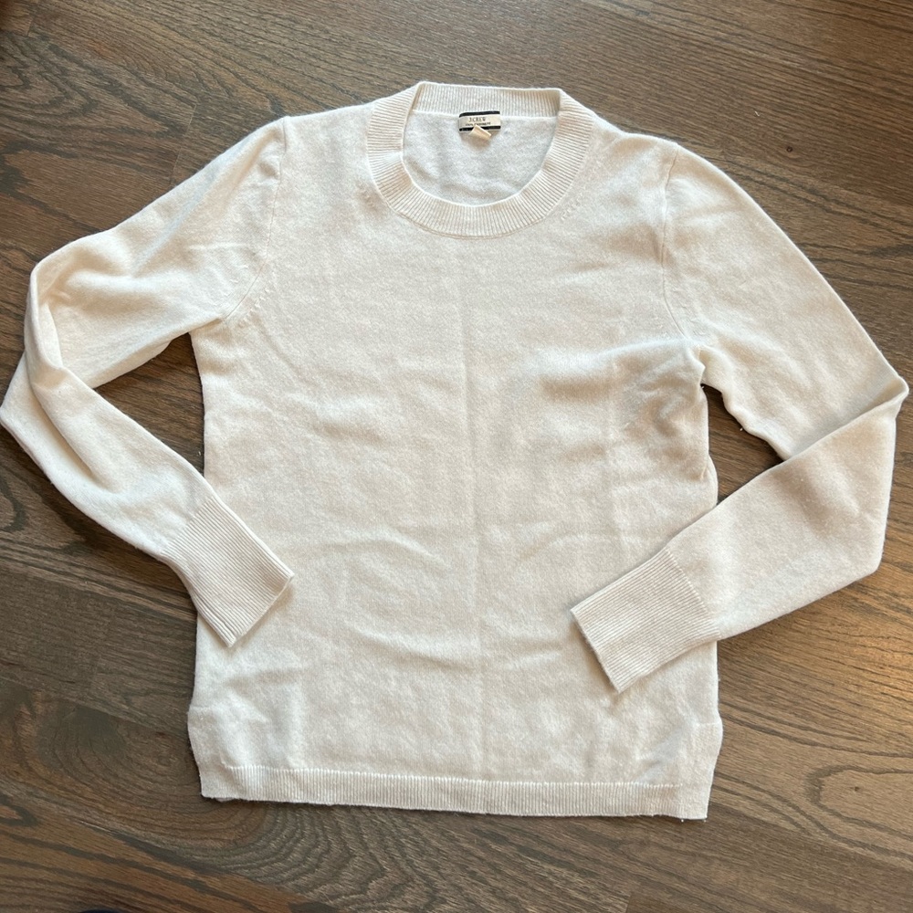 J Crew Cashmere Cream Sweater